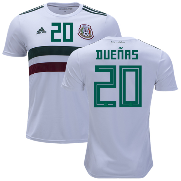 Mexico #20 Duenas Away Soccer Country Jersey